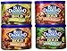 Blue Diamond Almonds BOLD Variety Pack of 4 x 6oz Cans Lime 'n Chili, Habanero BBQ, Jalapeno Smokehouse, Wasabi & Soy Sauce
