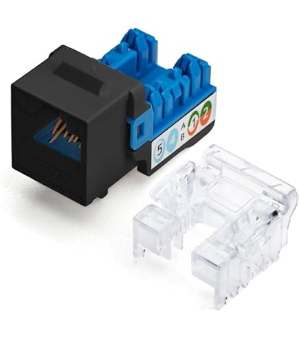 Amazon.com: Panduit NK688MBL Category-6 8-Wire Jack Module, Black