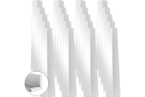 Therwen 20 Pcs 1.18 Inches x 1.77 Inches x 11.5 Inches Aluminum Siding Corners with 60 Pcs 0.79'' Nails Included Siding Building Material Tools