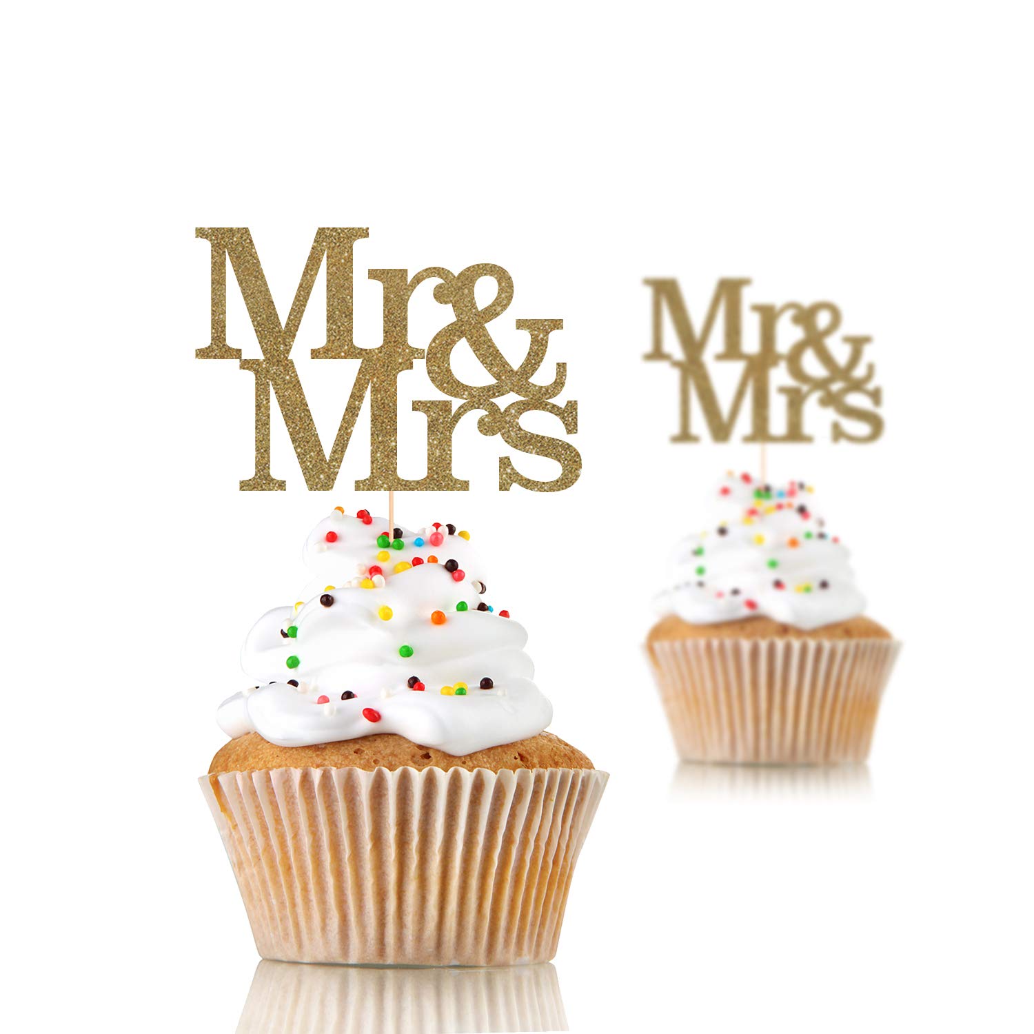 Amazon Com 12 X Mr And Mrs Cupcake Topper Hen Party Decor