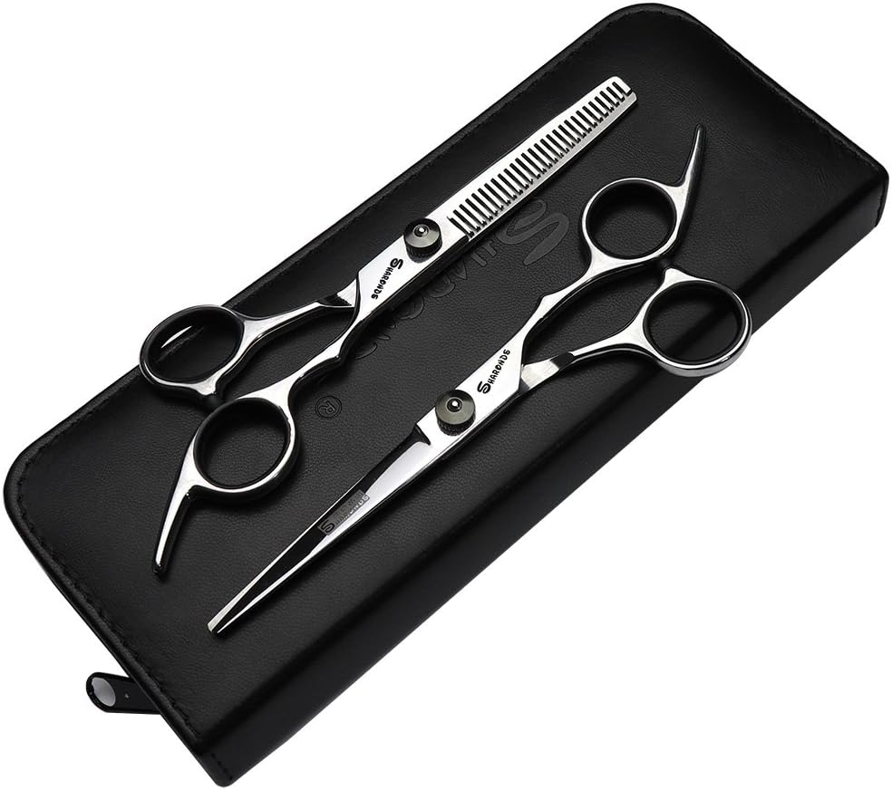 Axemoore Contemporary Hairdressing Scissors, Blue & Black, 6.0 inch, Stainless Steel, Convex Razor Edge - Image 5