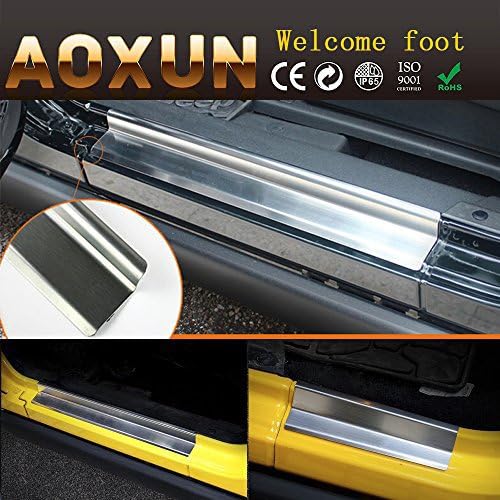 Aoxun Jeep Entry Guards Sill Protector for 2007-2017 Jeep Wrangler( 2/4 Doors)