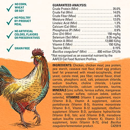 PURINA BEYOND GRAIN FREE WHITE MEAT CHICKEN AND EGG RECIPE NATURAL CAT FOOD HIGH PROTEIN CAT FOOD DRY FORMULA – 5 LB. BAG