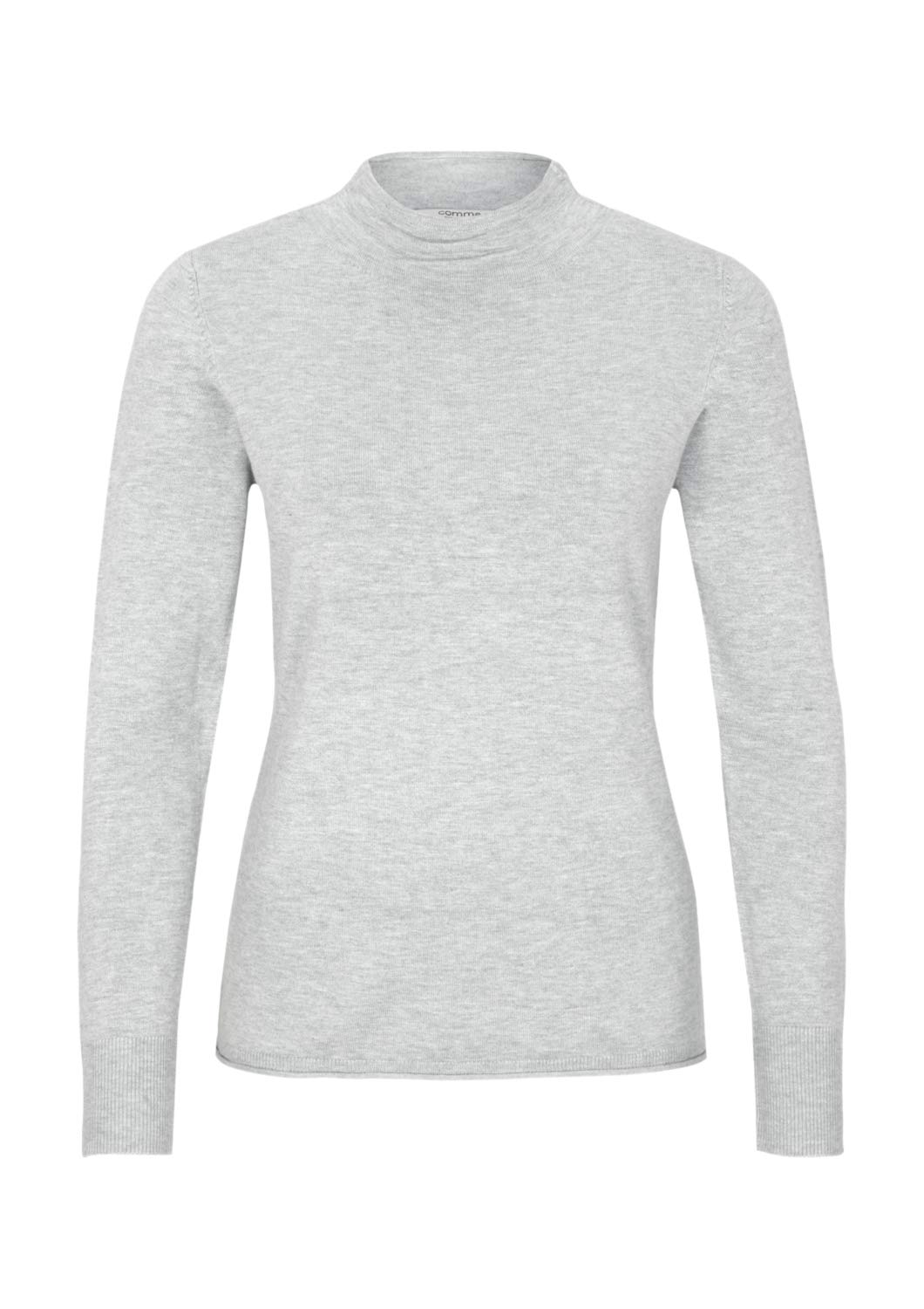 Comma CI Women's 8s.995.61.3055 Long Sleeve Top, Grey (Grey/Black Melange 90w1), 18 (Size: 44)