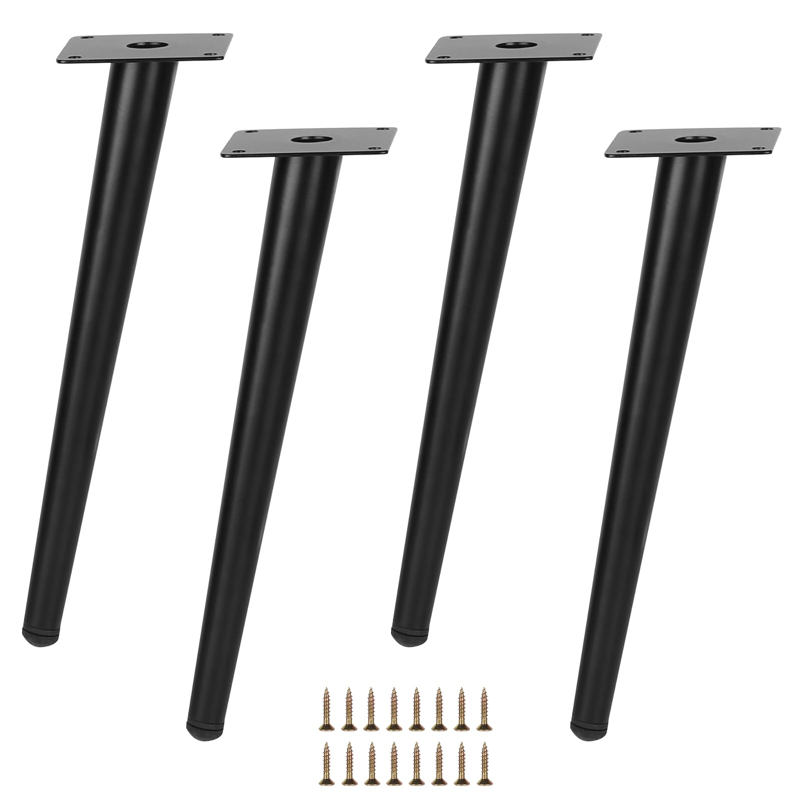 DBREAKS Slanted Furniture Feet, 4 Pieces 30 cm Furniture Feet, Metal Furniture Feet, Furniture Legs, Cabinet Legs, Black Furniture Feet, Stainless Steel, for Tables, Sofas, TV Cabinets, Chairs,