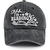 Tdopsxyxw I'm Reading Hats for Men Women, Funny Adjustable Book Lovers Baseball Cap
