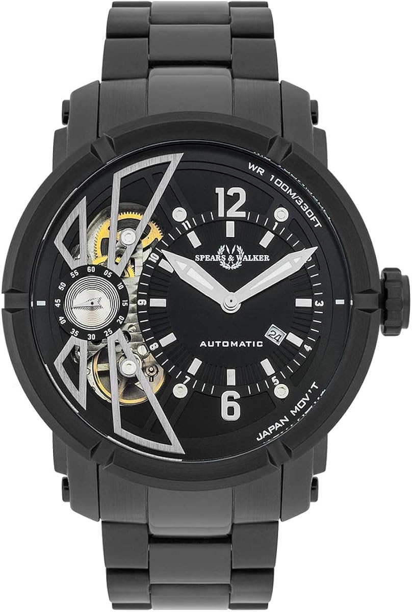 Spears & Walker Men's Analog Japan Quartz Watch with Stainless Steel