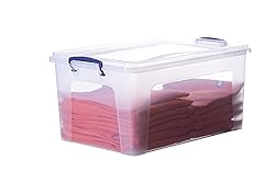Superio Storage Bins with Lids- Clear Boxes for