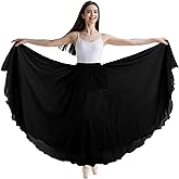 Baisdan Belly Dance Skirt for Women, Dancing Skirt Belly Dancer Outfit, Flowy Long Gypsy Skirts, Halloween Costume Gift