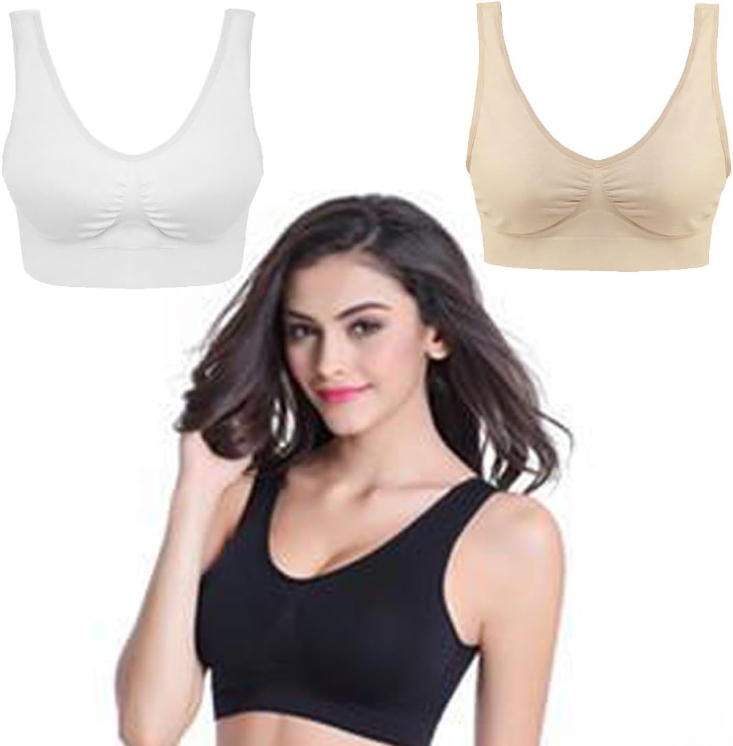 3 Pack of Simply Gorgeous Ultra Comfort Seamless Sport Style Bra.