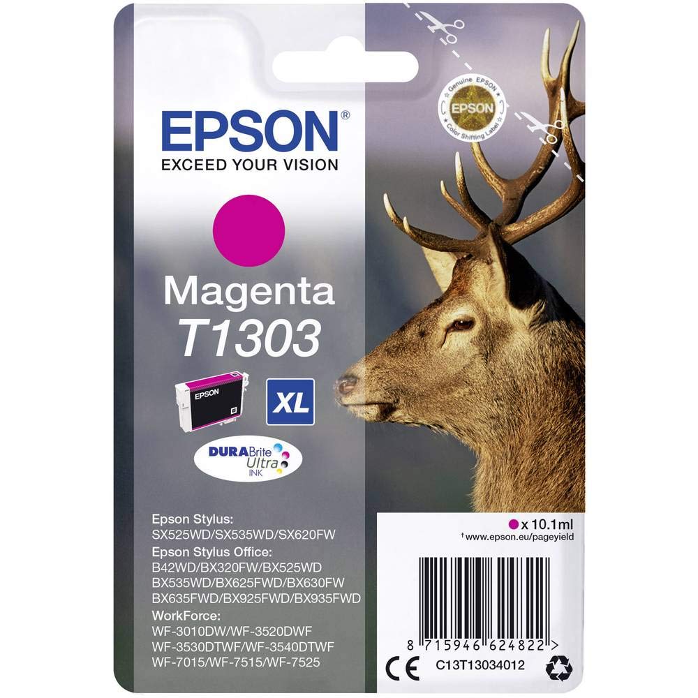 Epson T1303XL Magenta Stag Genuine High Yield DURABrite Ultra Ink Cartridge