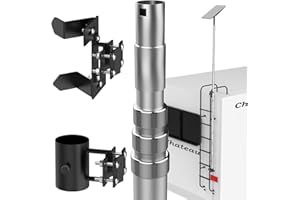 WUUTYTY Starlink Gen 2 RV Ladder Mounting Kits，Telescopic 11ft Pole with Starlink (GEN 2 / V2) Adapter and RV Ladder Mounting Bracket Kit - Fits 0.5 to 1.2 inch Ladder Rails