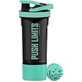 Artoid Mode 24-Ounce Fitness Protein Shaker Bottle | Dual Mixing Technology With Shaker Balls Mixing Grids Included Twist And Lock Protein Box Storage Included Cream Pink Aqua Green