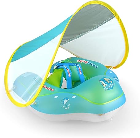 Amazon Povkeever 浮き輪 ベビー新生児 赤ちゃん フロート うきわリング 水遊び 水泳 おもちゃ U字型 安定感抜群 安全安心 日よけシェード付き バスタブ 温泉 プール用 3ヶ月 4歳適用 Xl ベビー浮き輪 おもちゃ