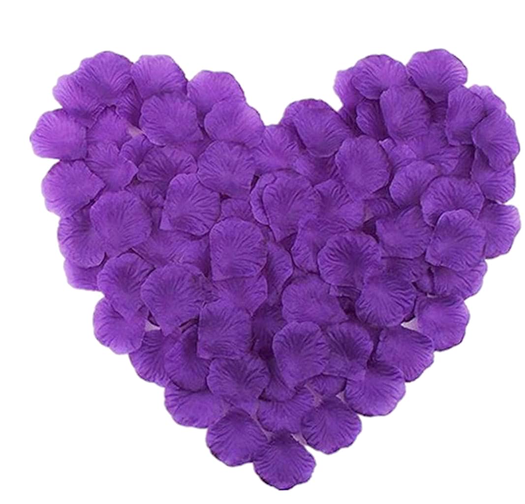 1000pcs Dark Purple Silk Rose Petals Mother’s Day Wedding Confetti Anniversary Table Decorations Christening Flowers Scatter, SHATCHI - 47