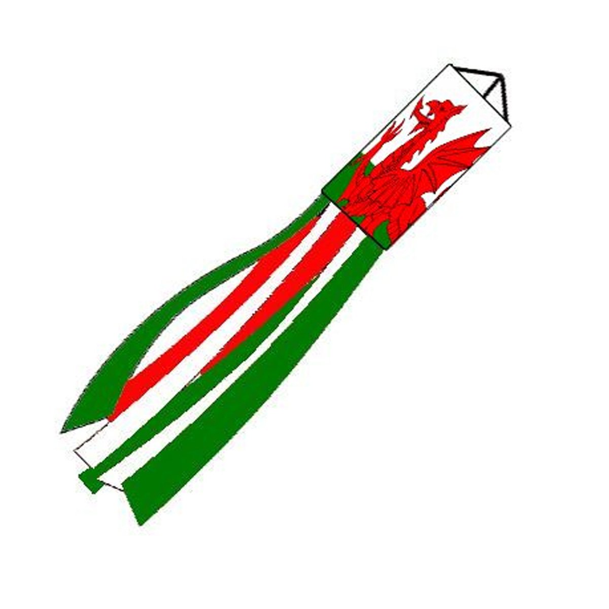Flagtex Welsh Dragon Windsock 150cm Weather Resistant Polyester Garden Windsock Wales Dragon Design Outdoor Decoration Wind Indicator Patio Garden 60 inch Wind Direction Windsock