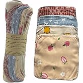 BEECO GIF2U Reusable Paper Towel Rolls 20 Pack,Washable Napkin Cloth Value Set of 4 Colors 20 Pack of Paperless Towel-100% Cotton, Super Soft, Absorbent Made to Last (Strawberries)