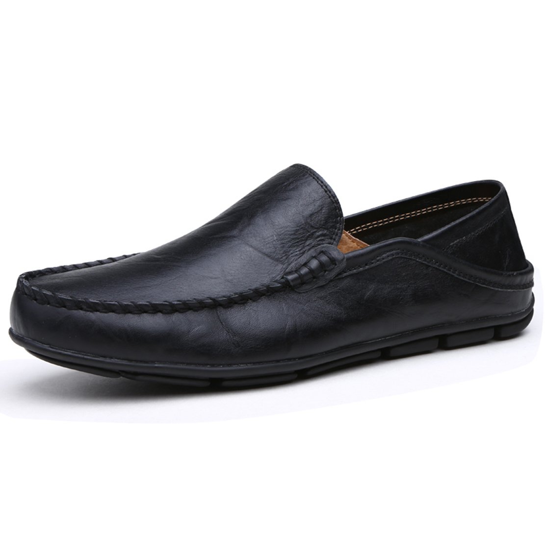 Go Tour Men's Premium Genuine Leather Casual Slip on Loafers Breathable Driving Shoes Fashion Slipper