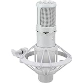 Yamaha Condenser Microphone with Shock Mount, Pop Filter and Mic Stand Adapter, White YCM705 W