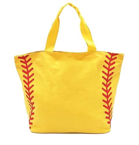 softball canvas tote