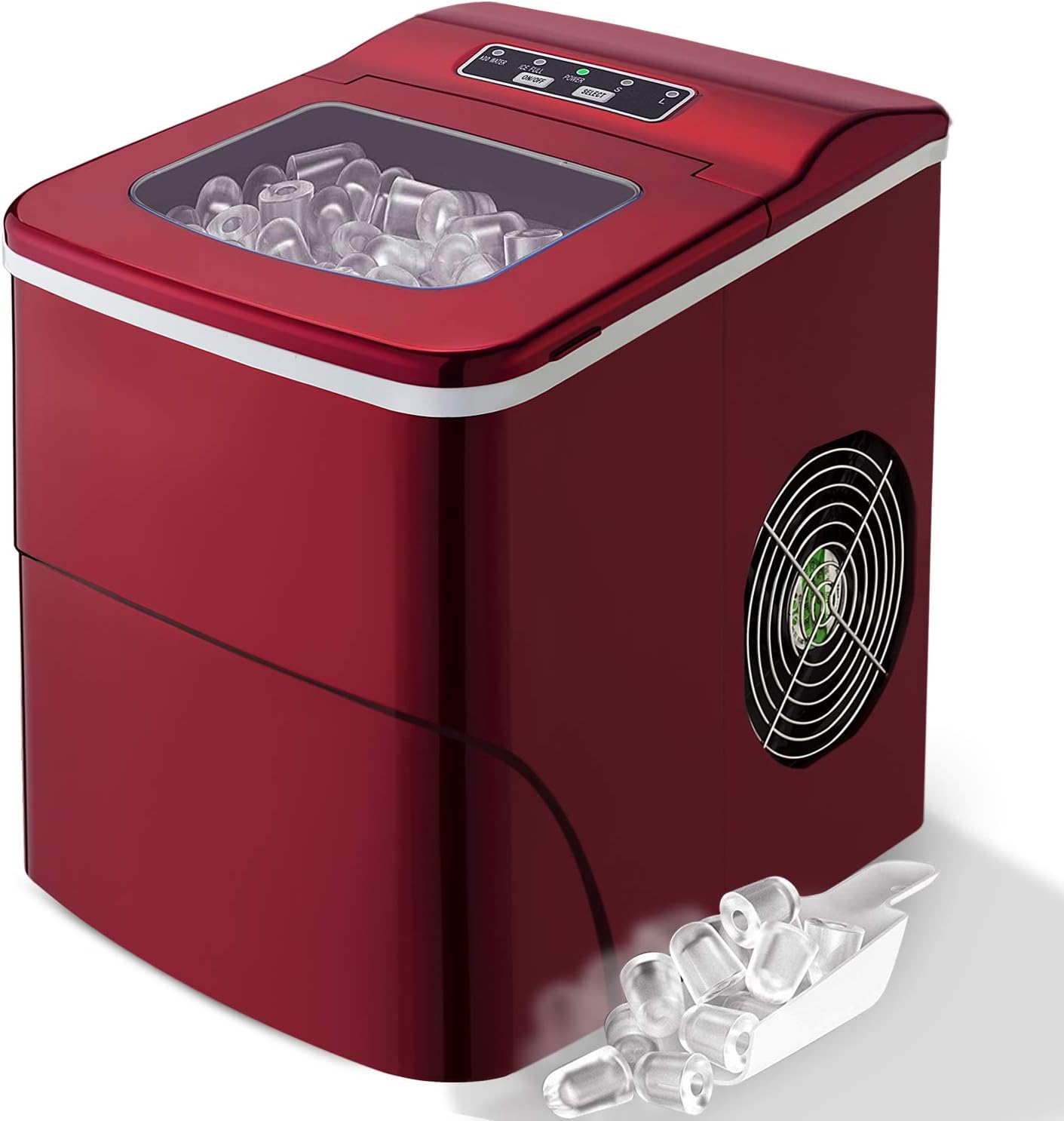 BOSSIN Countertop Ice Maker Portable Ice Making Machine Bullet Ice