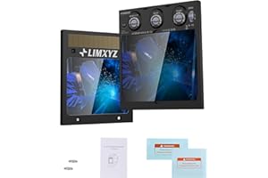 LIMXYZ Auto Darkening Welding Lens True Color 5.24"x4.49" with 4 Arc Sensors, Adjustable Shade 4/9-13 for Welding Helmets/Hoods | Automatic Darkening Lens & Premium Welding Helmet Accessories