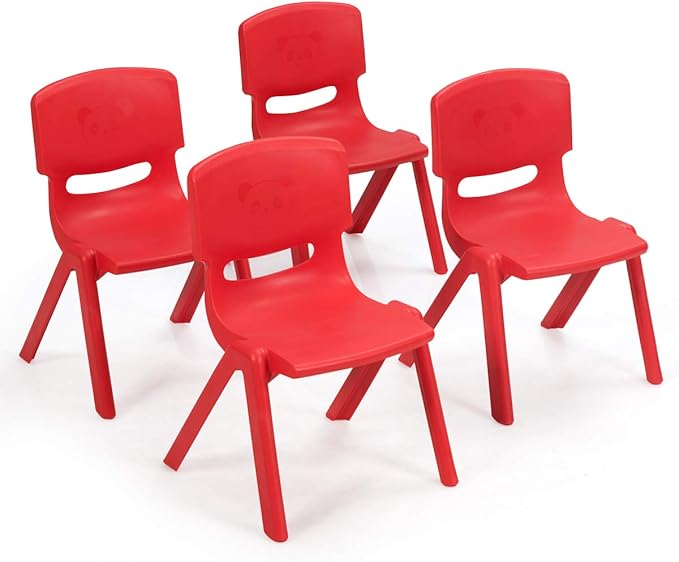 Costzon Plastic Stackable School Chairs, 4 Pack, Kids