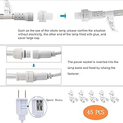 150ft LED Rope Lights Outdoor, 1080 LED Connectable