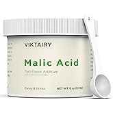 Viktairy Malic Acid Powder, 8 oz, Food Grade | Tart Flavor, for Making Sour Candy, Sour Gummy Bears, Drinks, Juice, Baking, Wine