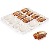Mini Loaf Pan, Silicone Mini Bread Loaf Pans 12 Cups for Baking Mini Bread, Brownie, Cornbread, Cheesecake, Soap Nonstick