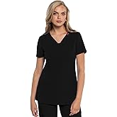 Med Couture Scrub Top Women Missy Fit V-Neck Scrub Top with 3 Pockets, Moisture Wicking Technology - MC702