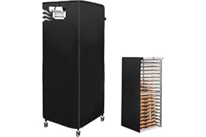 tiscover Black 20tier Sheet Pan Rack/Bun Pan Rack Cover With Vents, 23"X28"X64" Bakery Single Rack Covers, Waterproof and Dustproof