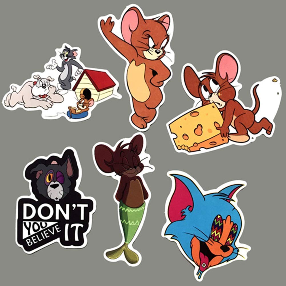 Mua Qqern 人気映画 漫画 アニメ トムとジェリー 猫 ネズミ スーツケースステッカー 防水シールステッカー フォトステッカー 漫画 ヘルメット かわいい ギター ノート スケートボード Pvc パソコン 車 15枚セット Tren Amazon Nhật Chinh Hang 21 Fado