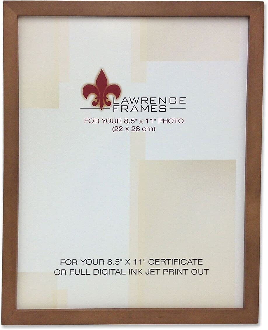 Lawrence Frames 766081 Nutmeg Wood Picture Frame, 8.5 by 11-Inch