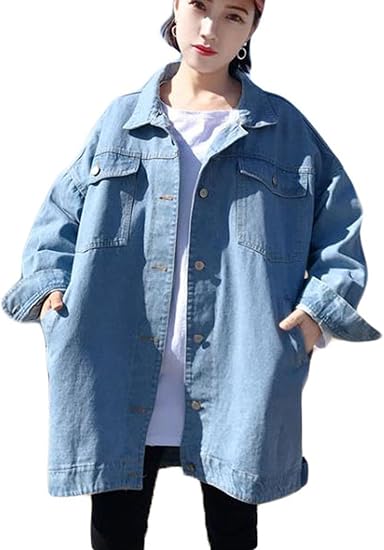 Amazon Co Jp Zhongjue ジュージェン レディース ジージャン ゆったり Gジャン 無地 韓国風 ストリート ファッション デニムジャケット カジュアル オシャレ 服 ファッション小物