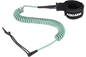 AQUARM Premium Coiled Surfboard Leash, 11 feet SUP Leash Leg Rope, Stand Up Paddle Board Leash for All Types of Surfboards