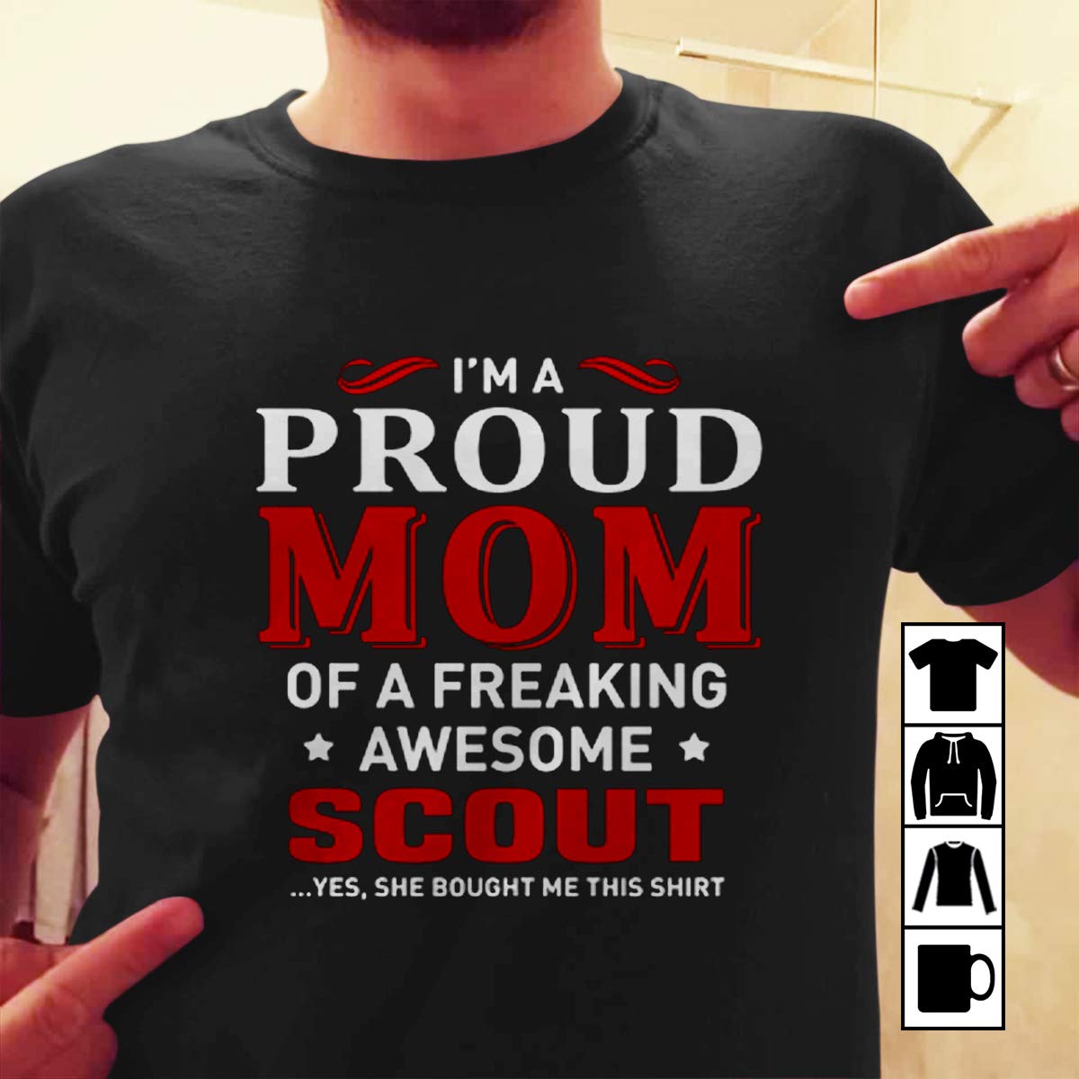 Proud Mom Of Freaking Awesome Scouts Scout Mom T Shirt For And 