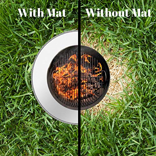 JAVUS Fire Pit Mat 3 Layers 36" for Deck Firepits Protect Grass