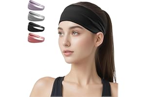 Sweat Bands Headbands for Women Workout, Women's Workout Headbands for Women, Moisture Wicking Sweatband for Sports Running A