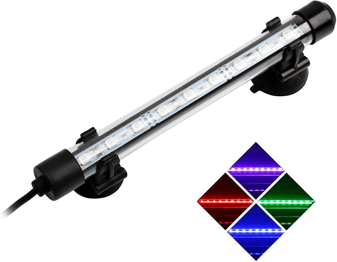 NICREW Submersible RGB Aquarium LED Light, Hidden RGB LED Light Stick