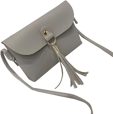 small gray crossbody purse