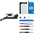 for iPhone Xr Ear Speaker Replacement Repair Kit NEW Front Earpiece Module with Ambient Light Sensor Part Proximity Sensor Flex Cable Connector Fix Tools Kit for iPhoneXR A1984 A2105 A2106 A2108