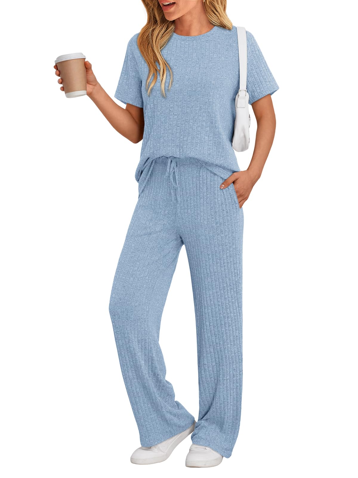 LILLUSORY Womens 2 Piece Matching Lounge Sets 2025 Fall