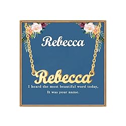 Ldurian Name Necklace Personalized | Rebecca Name