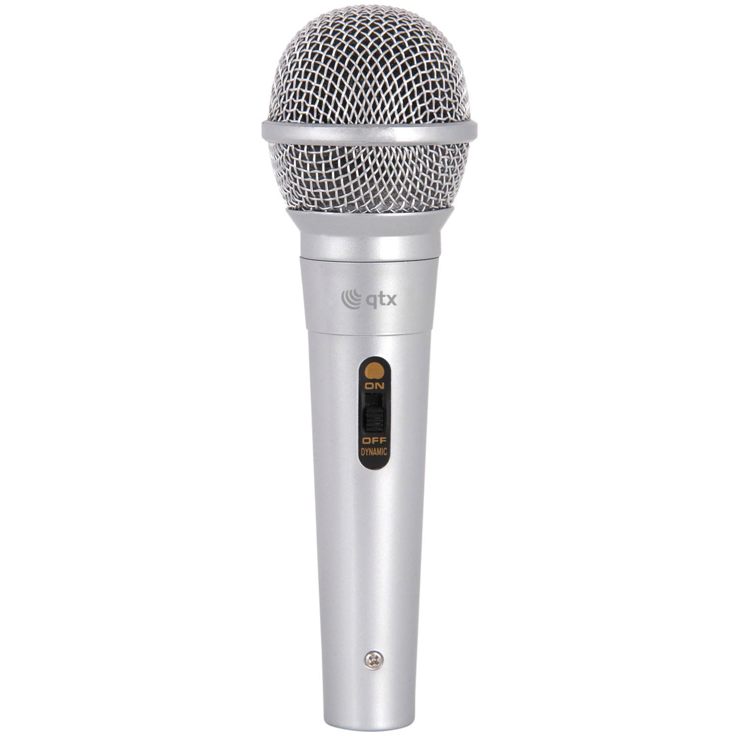 QTX Handheld Dynamic Singing Microphone Silver