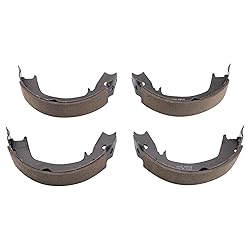 TRQ Rear Parking Brake Shoe Set Compatible with