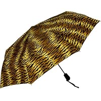 Haas-Jordan by Westcott Auto-Open/Close Folding Umbrella, Tiger Stripe, 42-Inch