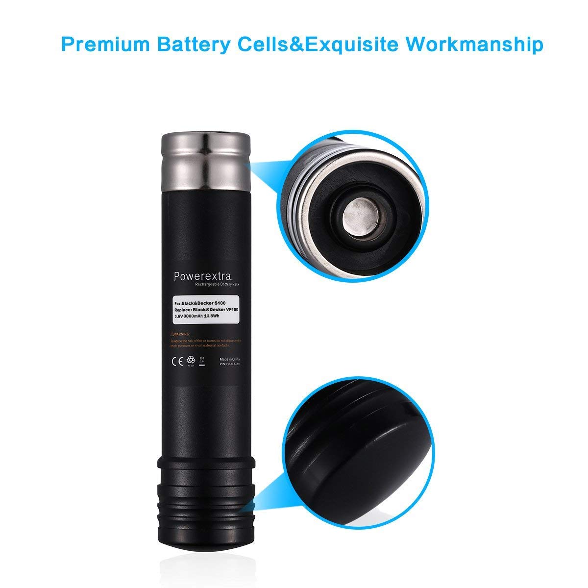 Powerextra 2.0Ah 3.6V 2 Pack Replacement Battery for Black&Decker Versapak Vp100 Vp105 Vp110 Vp142 Vp143 Vp7240 Sears-Craftsman Pivot180 PLR36NC S100 S110 151995-03 387854-00 383900-03