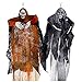 Hanging Halloween Decoration - Realistic Floating Ghoul Ghost Skeleton Face - 4 Pieces - Use In Home Or Office - Create Frightening Atmosphere & Make People Jump As They Walk Past The Horror