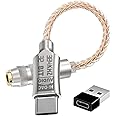 VOLTSPARK Hi-Res Lossless USB C to 3.5mm Audio Adapter Soundcard, 32bit/384Khz Audio Decoding Transceiver, Protable Cellphone Headphone Amp DAC Cable for MacBook, Surface, Sony, and More